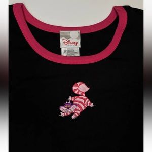 Vintage Disney Alice in Wonderland CHESHIRE CAT Black Shirt Size 3X